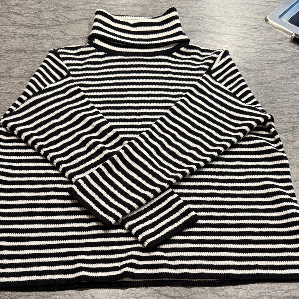 French Connection Monochrome Striped Turtleneck